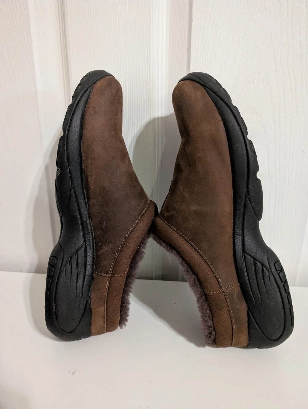 Merrell Men's Shoes Encore Chill 2 Faux Fur Lined Leather Moccasins Brown Size 8